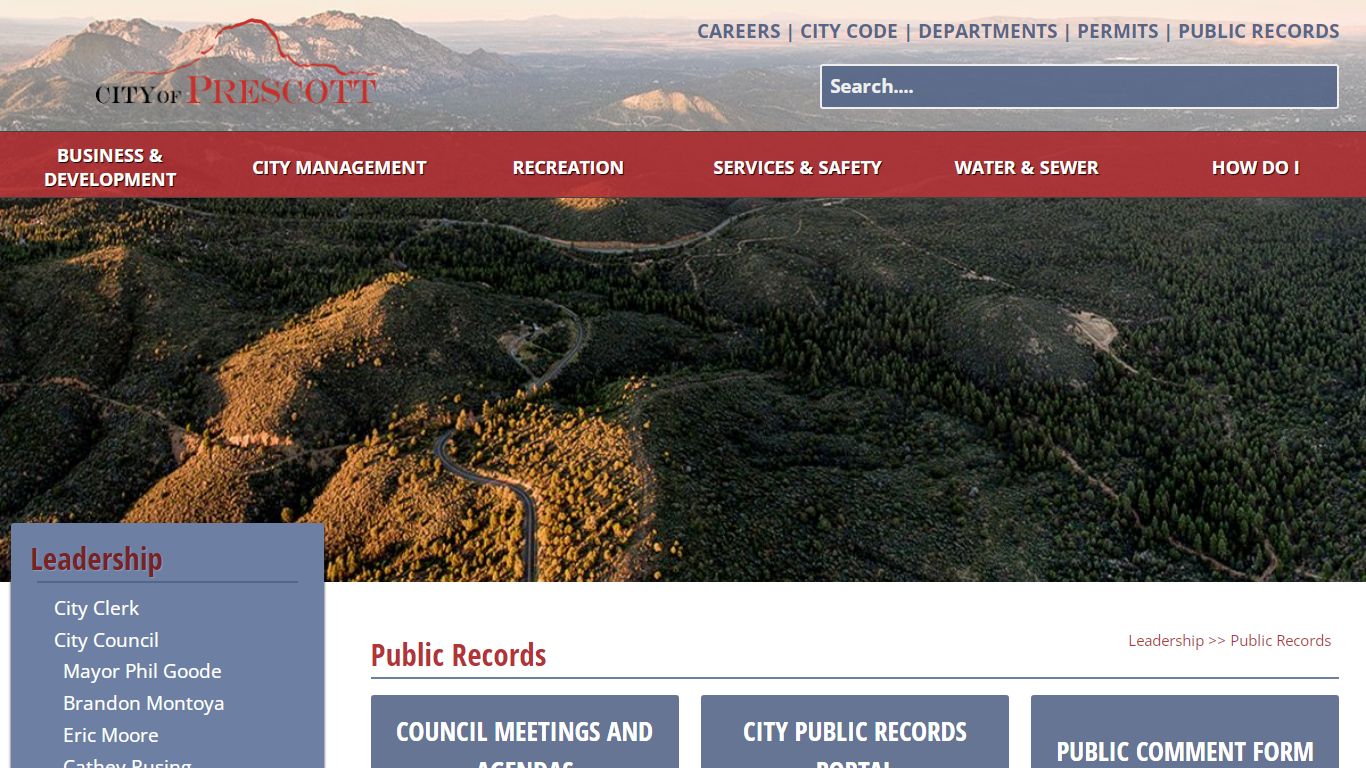 Public Records – City of Prescott